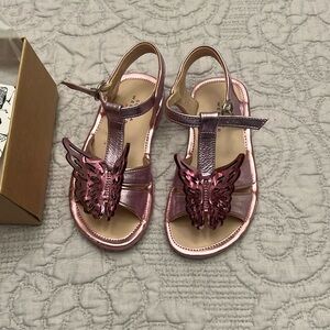 Toddler girl size 29 Sophia Webster pink butterfly sandal.